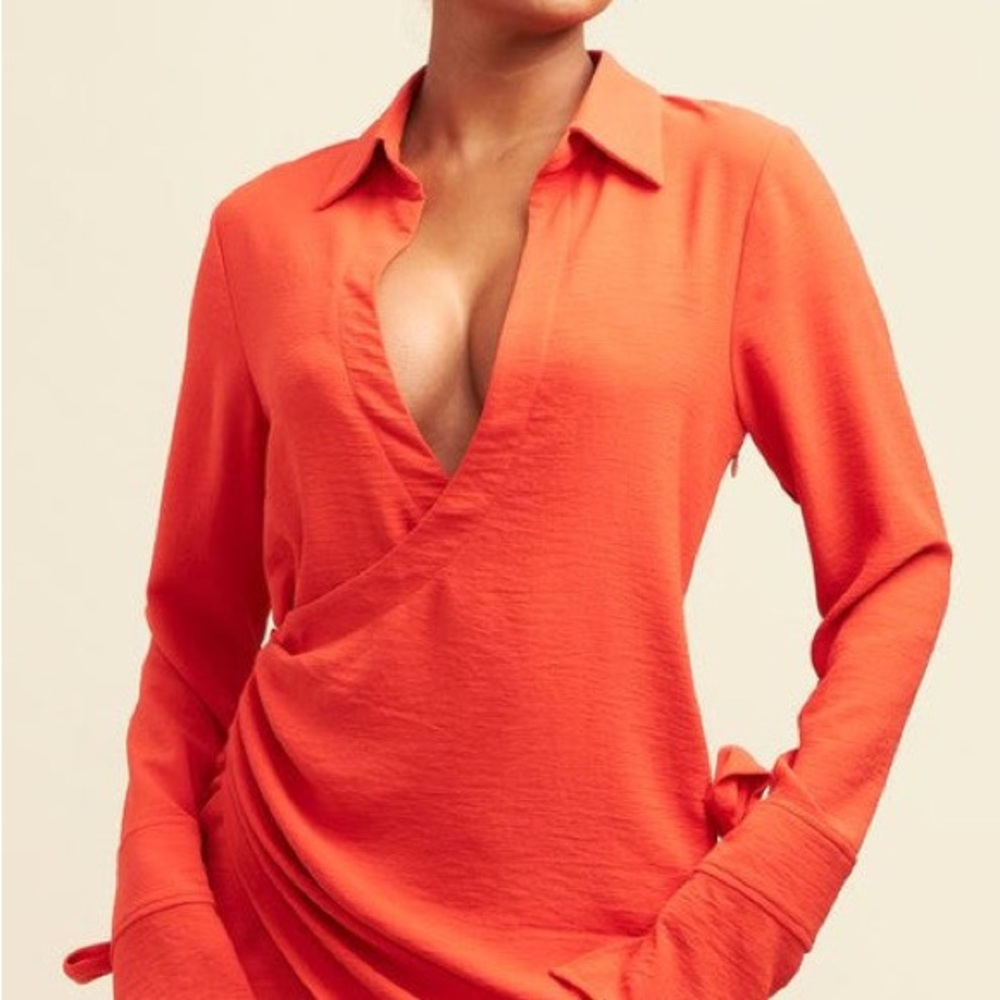 Crinkle Wrap Dress